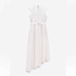 Zara | Dresses | Zara Asymmetric Dress White | Poshmark Zara | Dresses | Zara Asymmetric Dress White | Poshmark